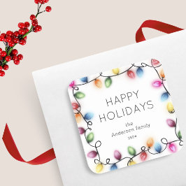 クリスマス ライト メリークリスマス スクエアシール