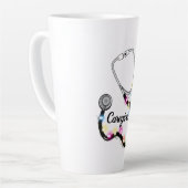 クリスマス ライト メリークリスマス ナース聴診器 カフェラテマグ (左アングル)