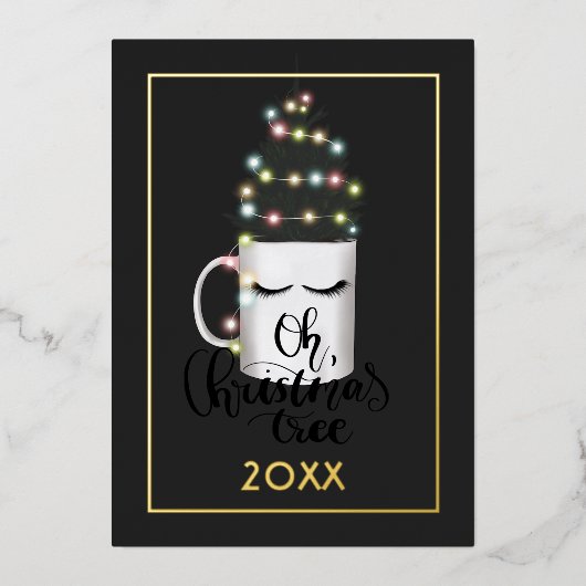 クリスマス ライト 家族 写真 コラージュ ホリデー フォイル (正面)