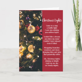クリスマス·ライト-詩 カード