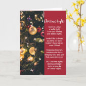クリスマス·ライト-詩 カード (黄色い花)