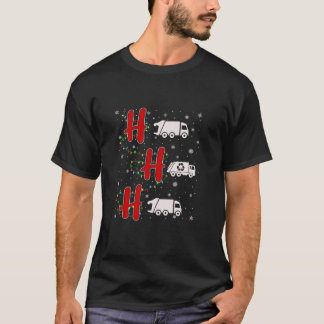 クリスマス ライト HO HO HO ゴミ収集車 面白い クリスマス Tシャツ