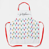 クリスマス·ライパーソナライズされたト名 エプロン (正面)