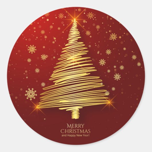 クリスマス ラウンドシール (正面)