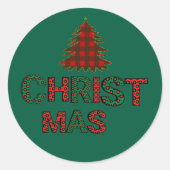 クリスマス ラウンドシール (正面)