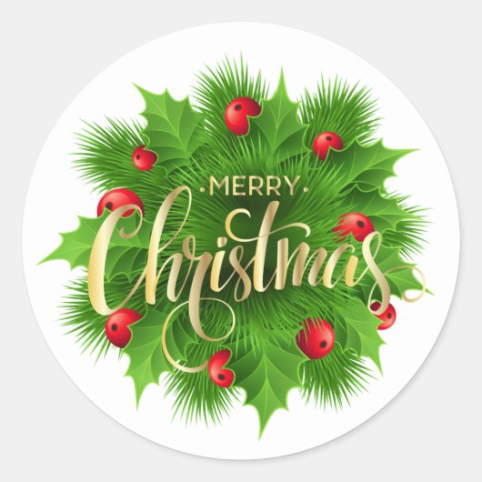 クリスマス ラウンドシール (正面)
