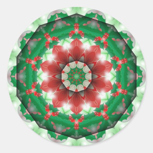 クリスマス ラウンドシール (正面)