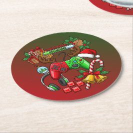 クリスマス ラウンドペーパーコースター