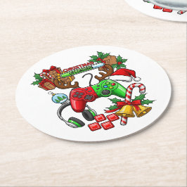クリスマス ラウンドペーパーコースター