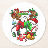クリスマス ラウンドペーパーコースター (正面)
