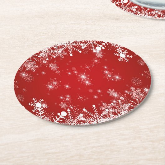 クリスマス ラウンドペーパーコースター (アングル)