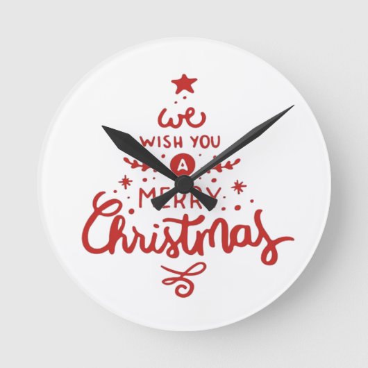 クリスマス ラウンド壁時計 (正面)