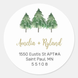 クリスマス ラウンド アドレス ラベル