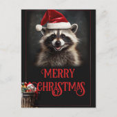 クリスマス・ラクーン ポストカード (正面)