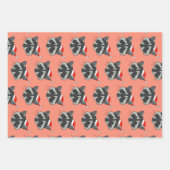 クリスマス・ラクーン ラッピングペーパーシート (正面3)