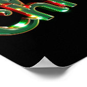 クリスマス ラグジュアリー タイポグラフィ ポスター 紙 H09 (角)