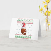 クリスマス ラグビー スポーツ ファン ギフト ひどいセーター カード (黄色い花)