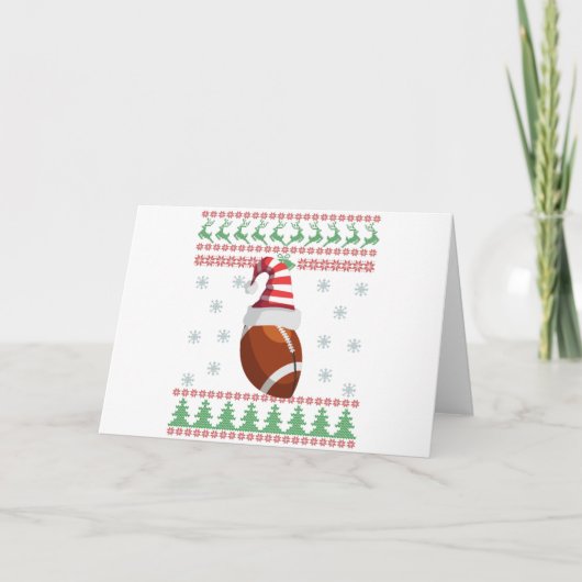クリスマス ラグビー スポーツ ファン ギフト ひどいセーター カード (正面)