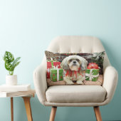 クリスマス-ラサApso - Taz ランバークッション (椅子)