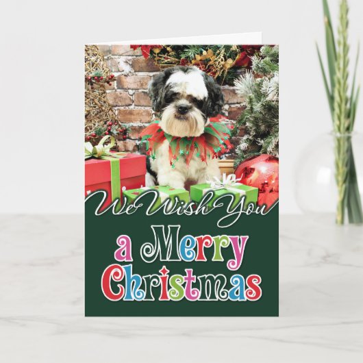 クリスマス-ラサApso X - Parker シーズンカード (正面)