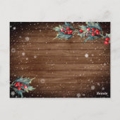 クリスマス　ラスティック５ フォト　グリーティングカード ポストカード (裏面)