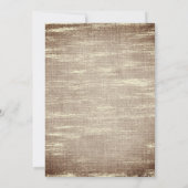 クリスマス ラスティック ボホ バーガンディ ゴールド ブライダル シャワー 招待状 (裏面)