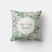 クリスマス ラスティック ミストルテート 水彩 手描き アウトドアクッション (正面)