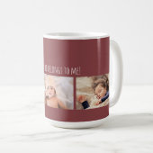 クリスマス・ラッキー・最高のミー・ダディの写真カスタマイズ! コーヒーマグカップ (正面右)