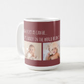 クリスマス・ラッキー・最高のミー・ダディの写真カスタマイズ! コーヒーマグカップ (正面左)