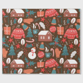 クリスマス ラッピングペーパー (フラット)