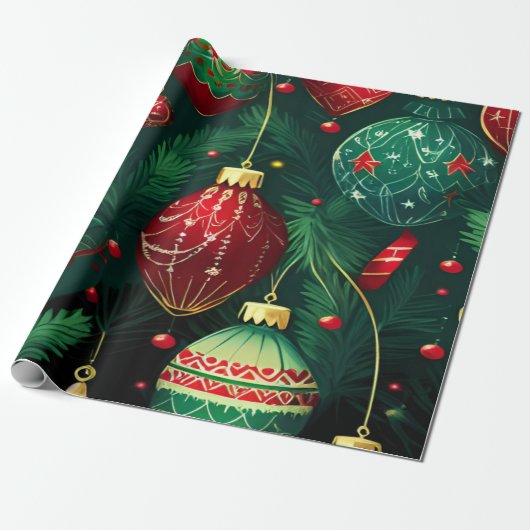 クリスマス ラッピングペーパー (アンロールド)