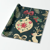 クリスマス ラッピングペーパー (アンロールド)