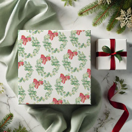 クリスマス ラッピングペーパー クリスマスリース柄