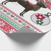 クリスマス ラッピングペーパー サンタのスレー (角)