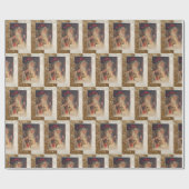 クリスマス ラッピングペーパー サンタ (フラット)