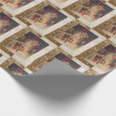 クリスマス ラッピングペーパー サンタ (角)