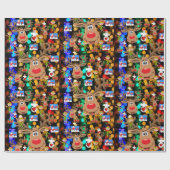 クリスマス ラッピングペーパー サンタ (フラット)