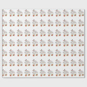 クリスマス ラッピングペーパー 雪だるま (フラット)