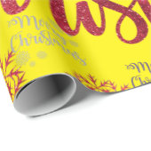 クリスマス ラッピングペーパー 黄色 (ロールコーナー)