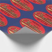 クリスマス・ラッピング紙「レトロ・メリー・クリスマス」 ラッピングペーパー (角)