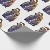 クリスマス·ラッピング·紙のグリズリー·ベア&キュブ ラッピングペーパー (角)