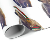 クリスマス·ラッピング·紙のグリズリー·ベア&キュブ ラッピングペーパー (ロールコーナー)