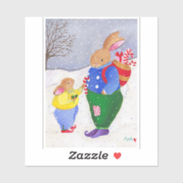 クリスマス・ラビットシール シール