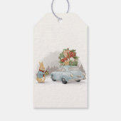 クリスマス・ラビットピーターと車 ギフトタグ (裏面)
