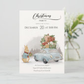 クリスマス・ラビットピーターと車 招待状 (スタンド正面)