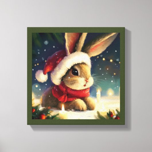 クリスマス+ラビット 4 キャンバスプリント (正面)