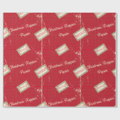 クリスマス・ラピン・レッド ラッピングペーパー (フラット)