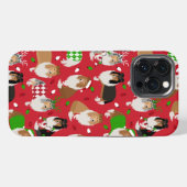 クリスマス・ラフ・コリー iPhoneケース (裏面横)