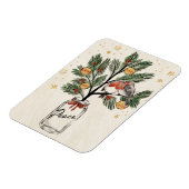 クリスマス・ラブバード平和 マグネット (左側)