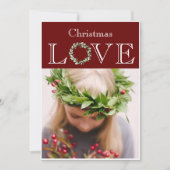 クリスマス ラブ フォト ユーカリ リース 赤 (正面)